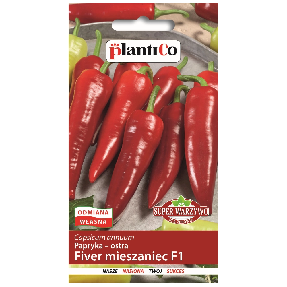 Papryka ostra Fiver mieszaniec F1 nasiona 0,2g - PlantiCo
