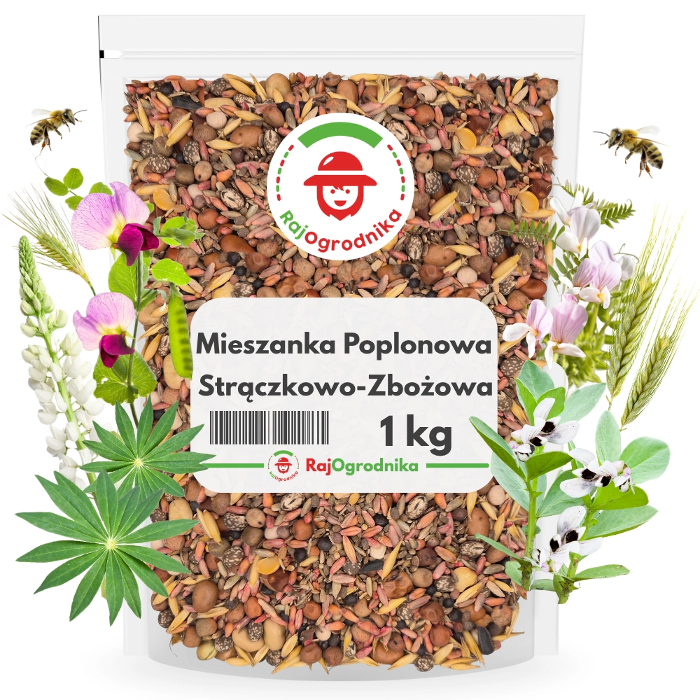 Mieszanka na poplon strączkowo - zbożowa nasiona MIX 8 ODMIAN 1kg