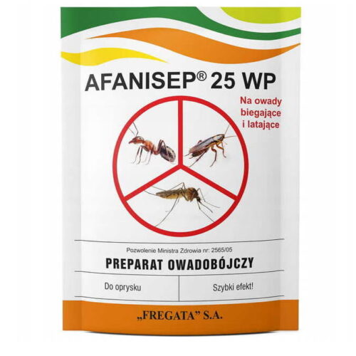 Afanisep 25 WP OPRYSK na muchy, komary, mrówki i prusaki proszek 25g - Fregata S.A.