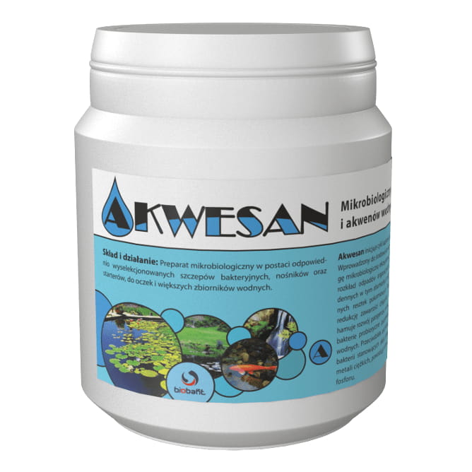 3260.jpg Akwesan Preparat mikrobiologiczny do oczyszczania oczek i akwenów wodnych 150g - Biobakt