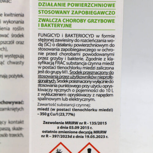 Miedzian Extra 350 SC do jabłoni, gruszy, wiśni i czereśni – parch jabłoni, zaraz ogniowa i rak bakteryjny – 15 ml Target