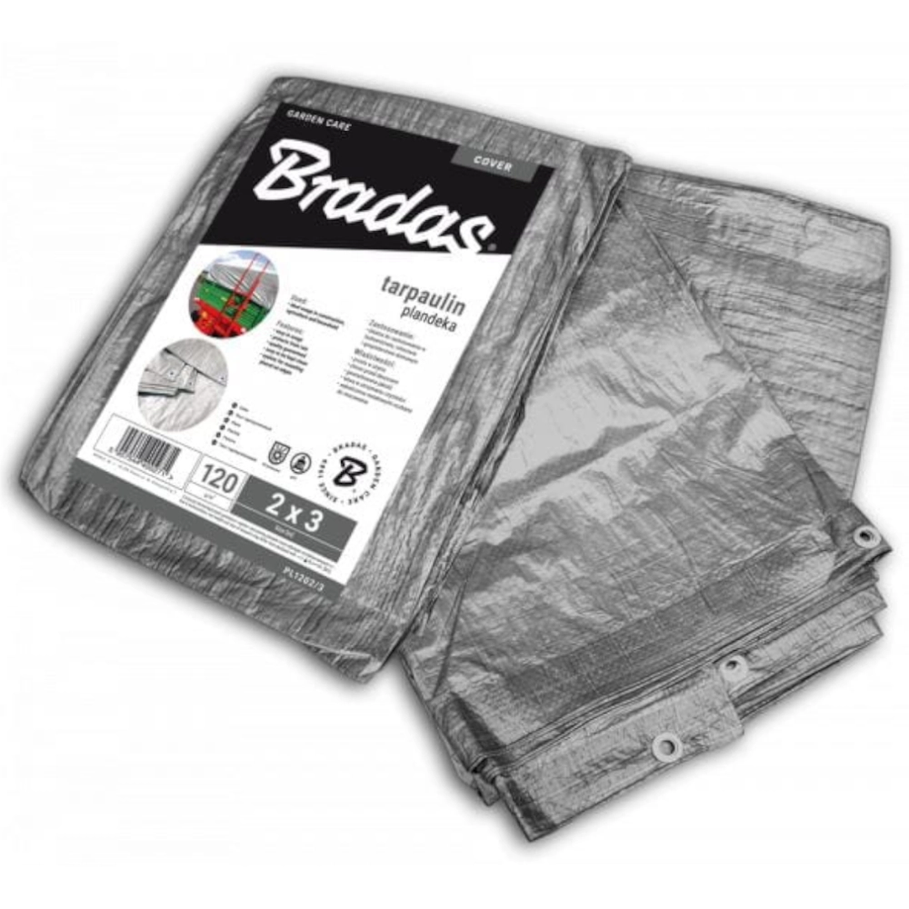 Plandeka wzmacniana SILVER 2 x 3m, 120g - BRADAS